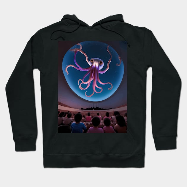 Celestial Squid Symphony Hoodie by gravejaxwfa